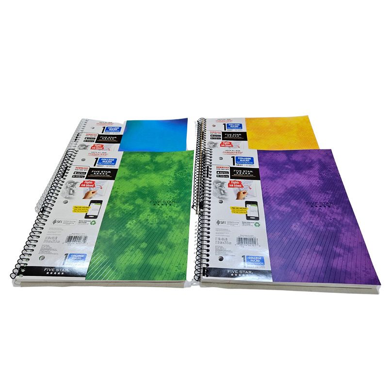 Mead Five Star 4count Assorted Cover Colors 1 Subject Notebook College ...