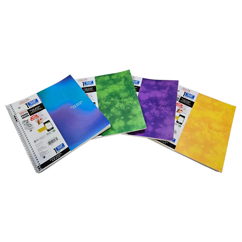 Mead Five Star 4count Assorted Cover Colors 1 Subject Notebook College ...