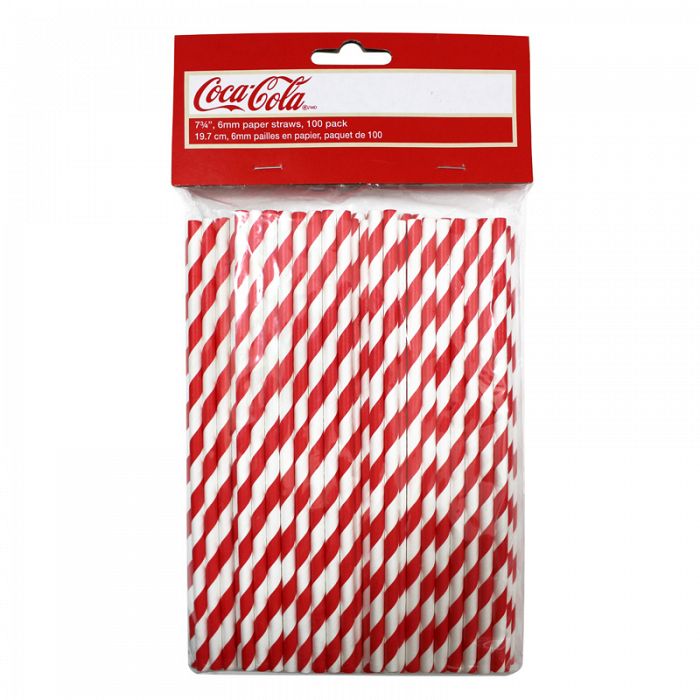 Coca Cola 100count Vintage Paper Straws