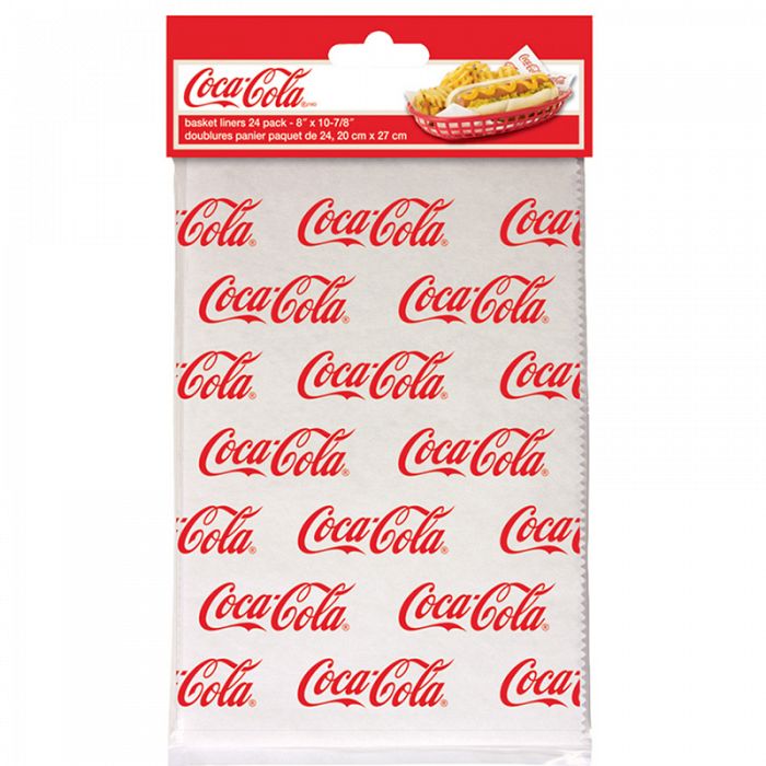 Coca Cola 24Pack Waxed Basket Liners