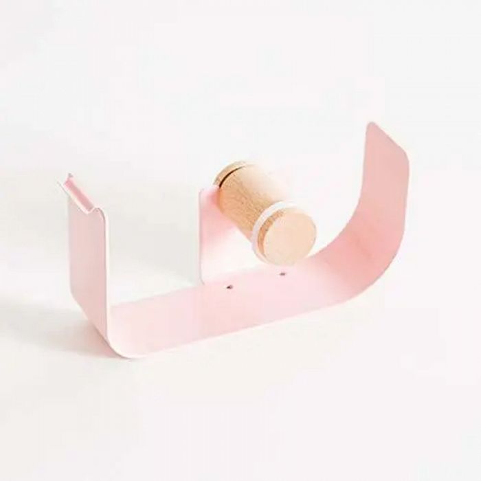 U Brands Designer Arc Power Pink Metal Tape Dispenser