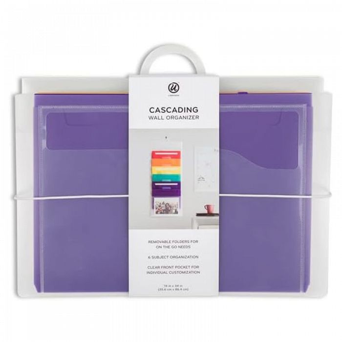 U Brands 6 Pockets Primary Colors Cascading Wall Organizer