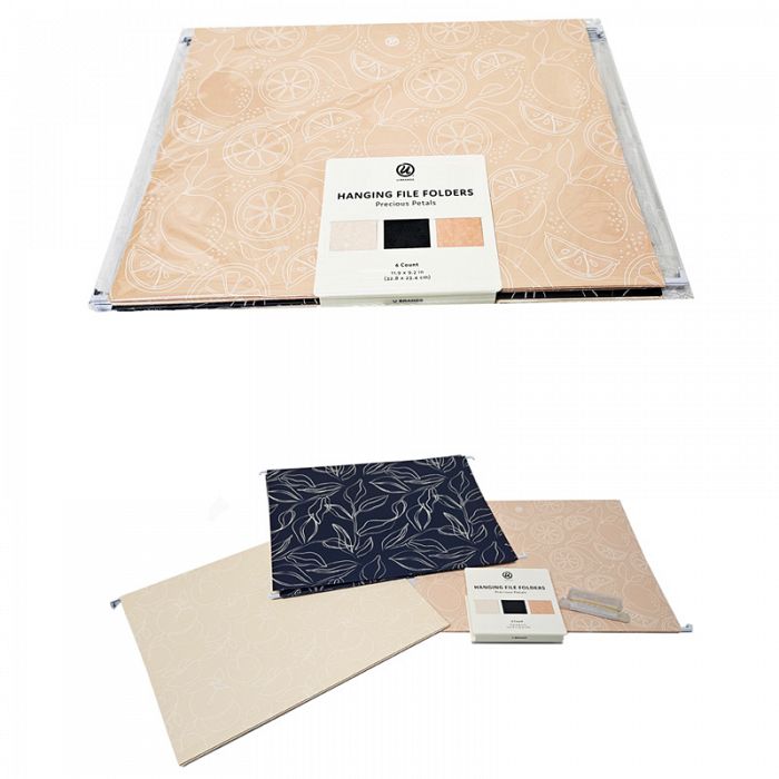 U Brands 6count Precious Petals Hanging File Folders