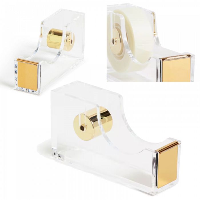 U Brands Acrylic and Gold Tape Dispenser