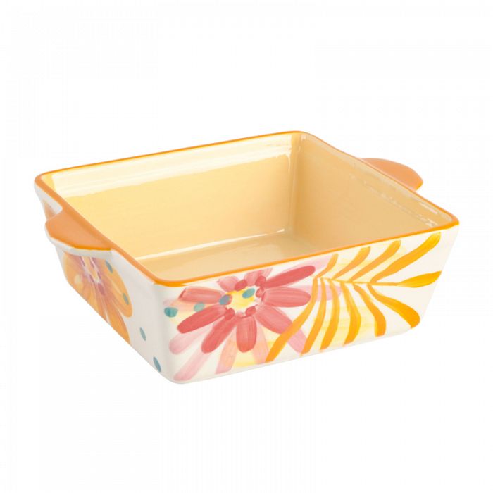 2QT Baker Square Handpainted Ceramic Baking Pan SHIPPING INCLUDED