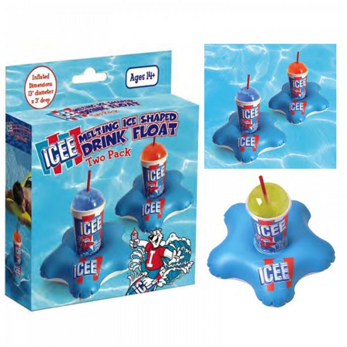 2Pack Floating Icee Inflatable Drink Holders