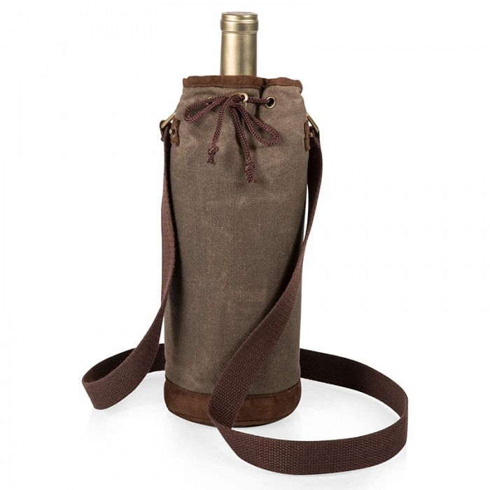 Picnic Time Canvas Wine Tote