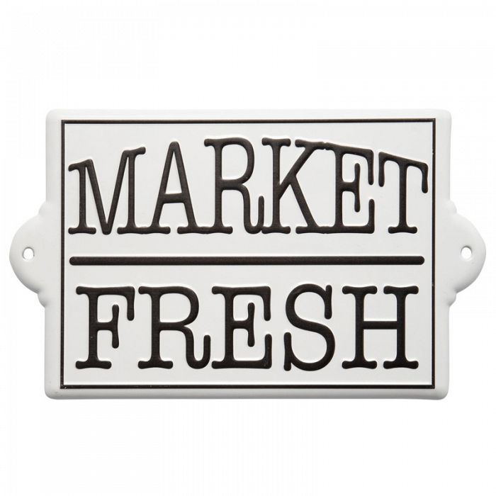 Market Fresh Enamel Sign