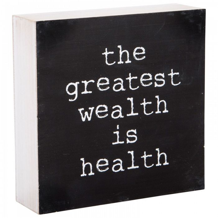 The Greatest Wealth Wood Tabletop Accent Rustic Distressed Finish