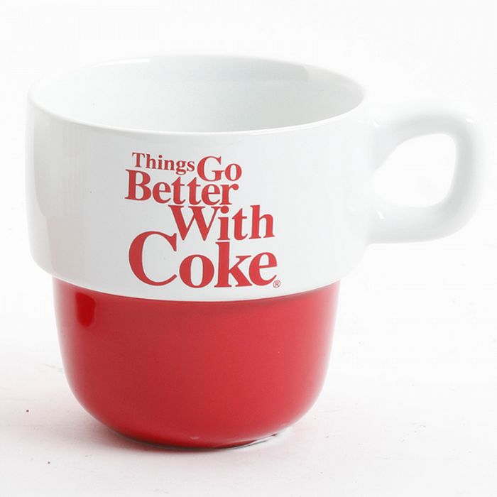 17oz Coca Cola Ceramic Mug Set of 6