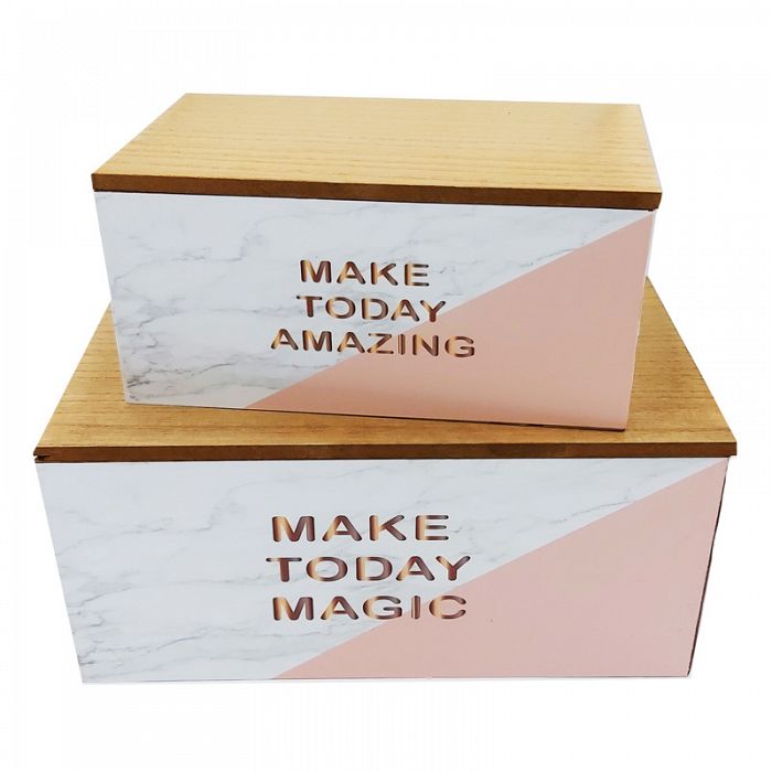 Make Today Amazing / Make Today Magic Set of 2 Nesting Boxes