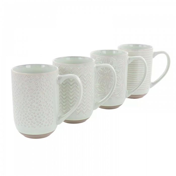 4Piece Set 19oz Light Mint Ceramic Mug Set Madrina by Laurie Gates
