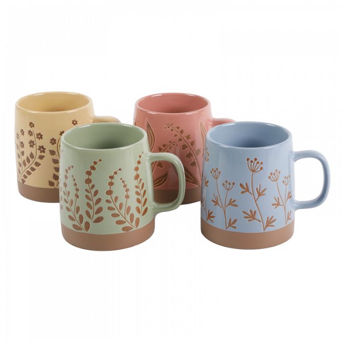 18oz Garcelle 4Piece Ceramic Mug Set