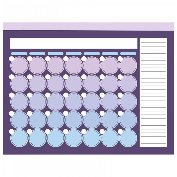 Set of 3 Pastel Purple Haze Undated Monthly Desk Calendar Pad 14in x 11in