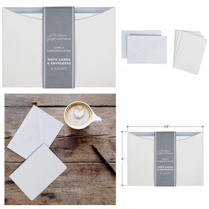 Set of 3 16count Notecards and All Occasion Greeting Card Set in White Sleeve