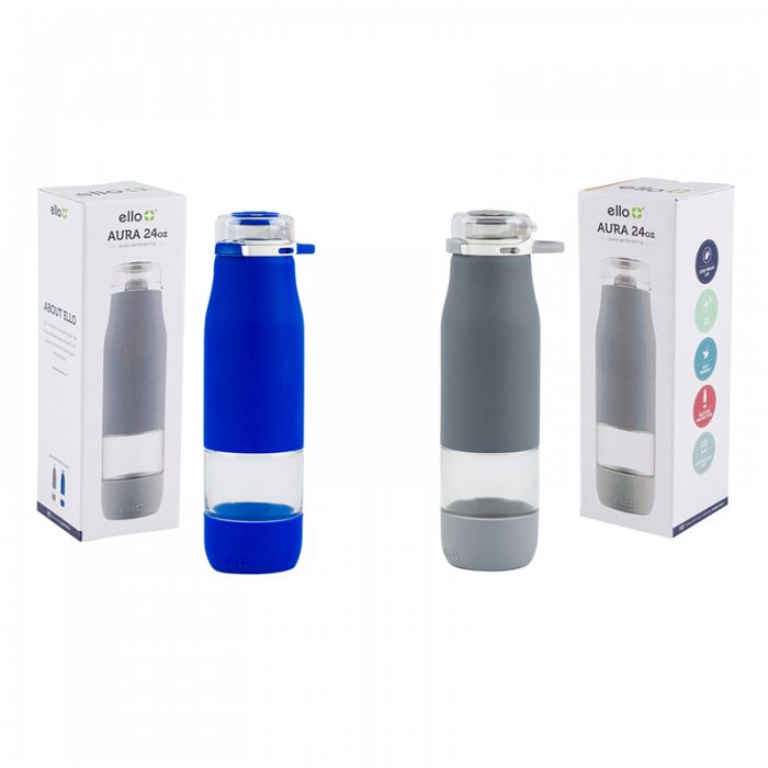 24oz Glass Water Bottle with Silicone Sleeve