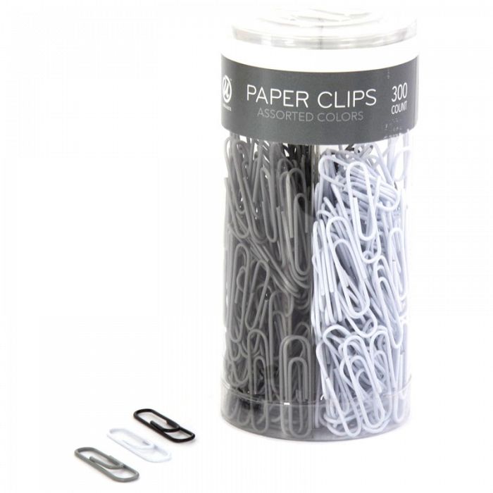 U Brands 300count Paper Clips Medium Fashion Mono