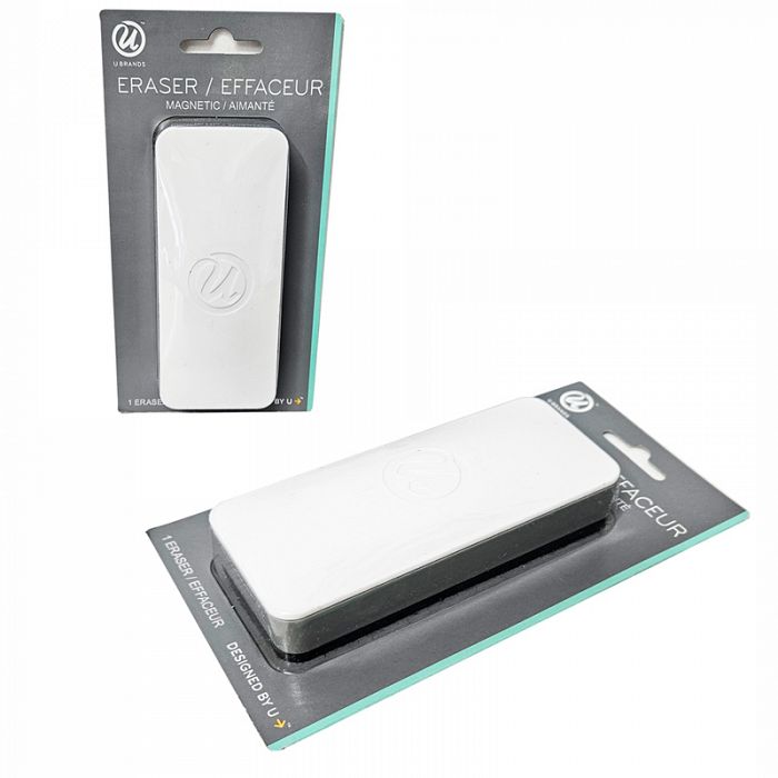 U Brands 2Pack Magnetic Side Dry Erase Board Erasers. Your order consists of 2 dry erase board erasers
