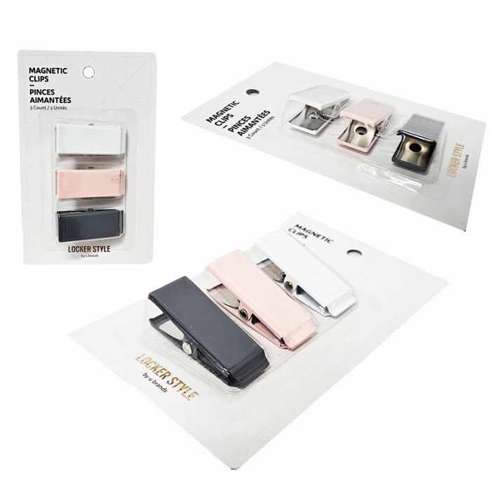 U Brands 6count Trendy Assorted Colors Magnetic Clips