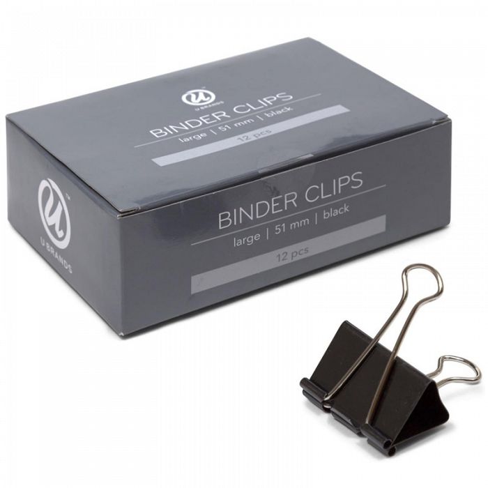 U Brands 12Count Binder Clips Large