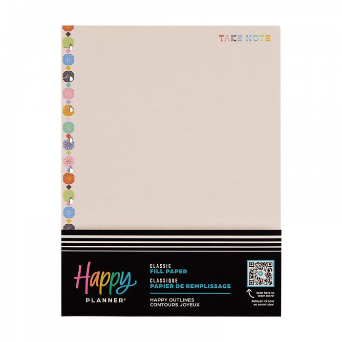 The Happy Planner Happy Outlines Classic 40Sheet Fill Paper **2 units left in stock**