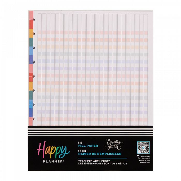The Happy Planner Teachers are Heroes Big 40Sheet Fill Paper