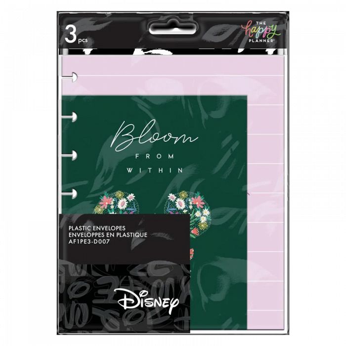 The Happy Planner Disney Floral Mickey and Minnie Envelope 3Pack