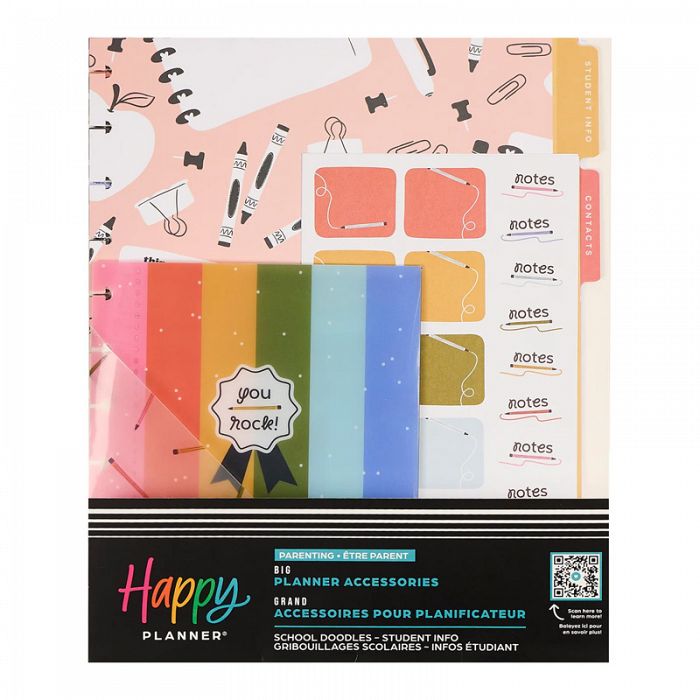 The Happy Planner School Doodles Parent & Student Info Big Accessory Pack