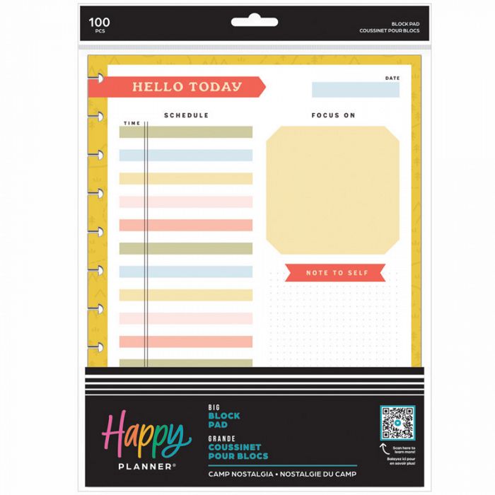 The Happy Planner Camp Nostalgia Big Block Pad