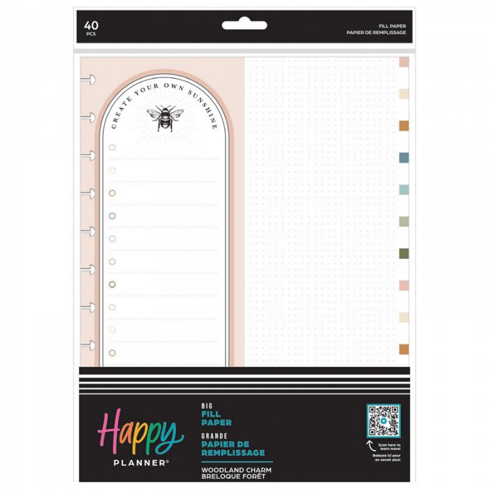 The Happy Planner Woodland Charm BIG Dashboard + Dot Lined Big Filler Paper