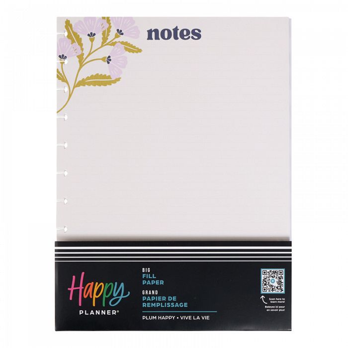 The Happy Planner Plum Happy 40Sheet Big Fill Paper