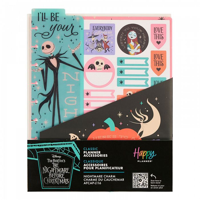 The Happy Planner Disney Tim Burton's The Nightmare Before Christmas Charm Classic Accessory Pack