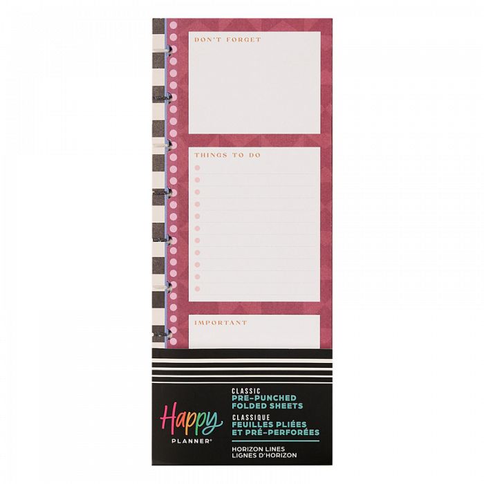 The Happy Planner Horizon Lines Classic Folded Fill Paper