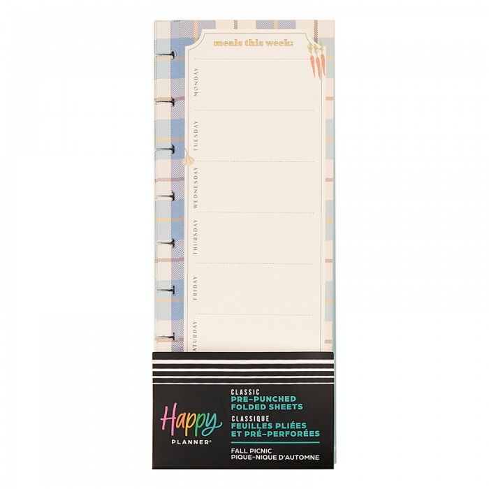 The Happy Planner THP Fall Picnic Classic Folded Fill Paper