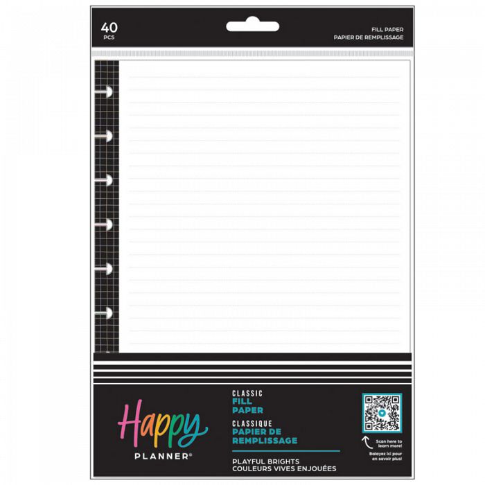 The Happy Planner BTS Quirky Plans Classic Fill Paper 40 Sheets