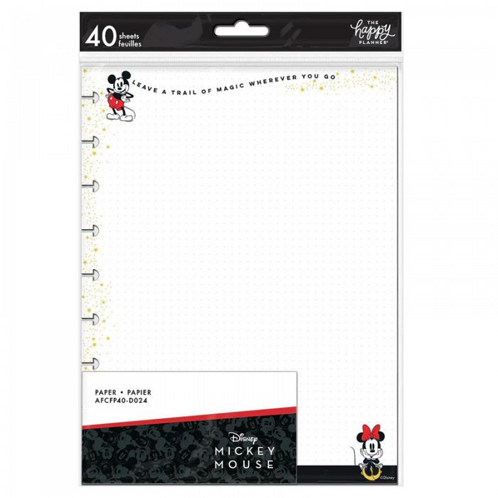 The Happy Planner Disney Mickey and Minnie Trail Of Magic Classic 40Sheet Filler Paper