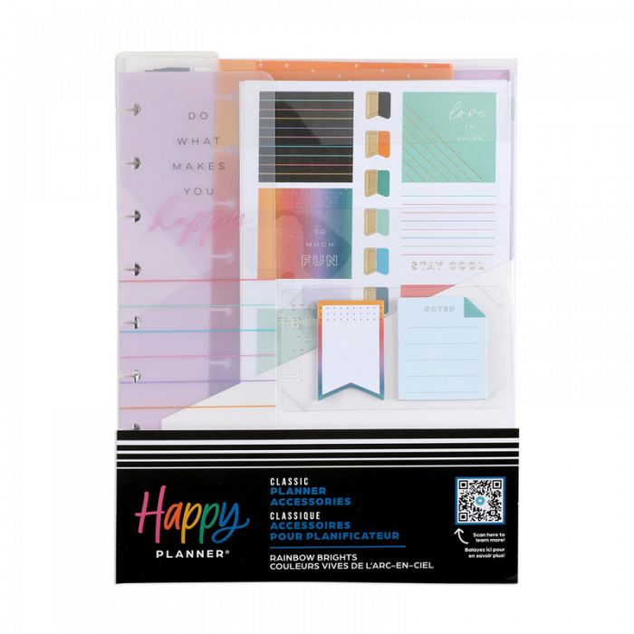 The Happy Planner Rainbow Brights Classic Value Accessory Pack (1 unit left in stock)