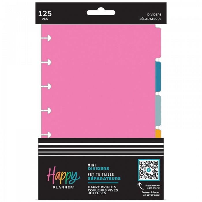 The Happy Planner BTS Happy Brights Mini Plastic Dividers 5Pack