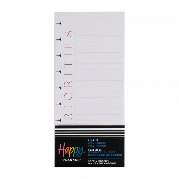 The Happy Planner Softly Modern Skinny Classic Fill Paper