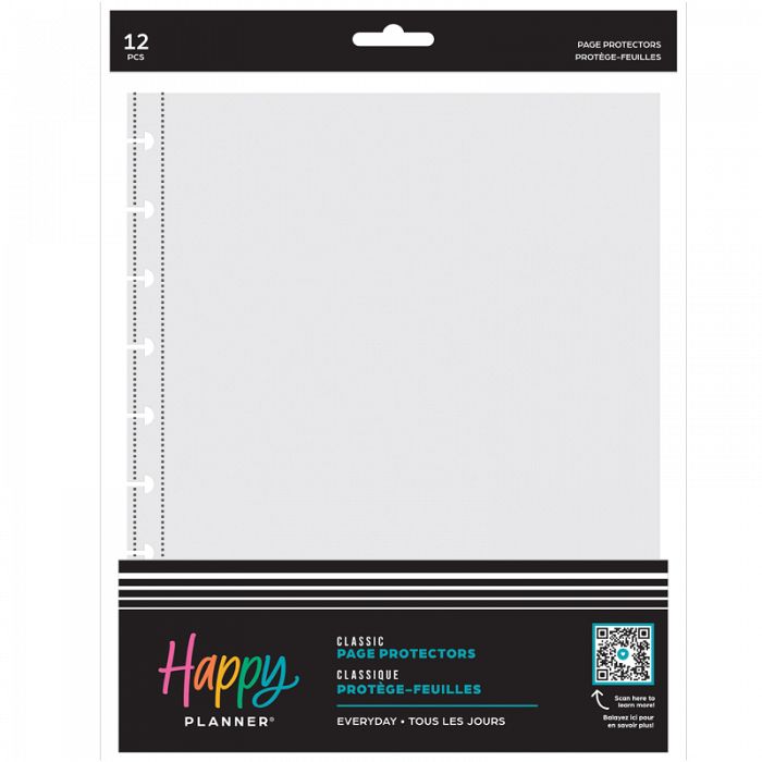 The Happy Planner 12Count Snap In Page Protectors in Classic Size **2 units left in stock**