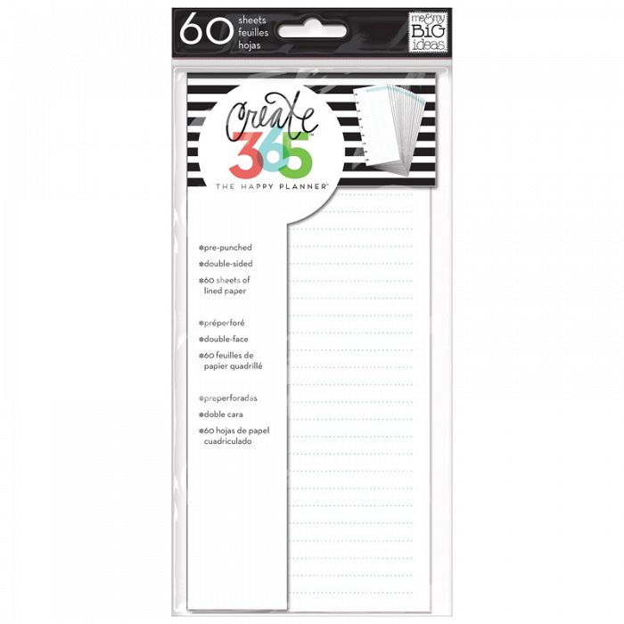 The Happy Planner Half Sheet Blue 40 Sheets