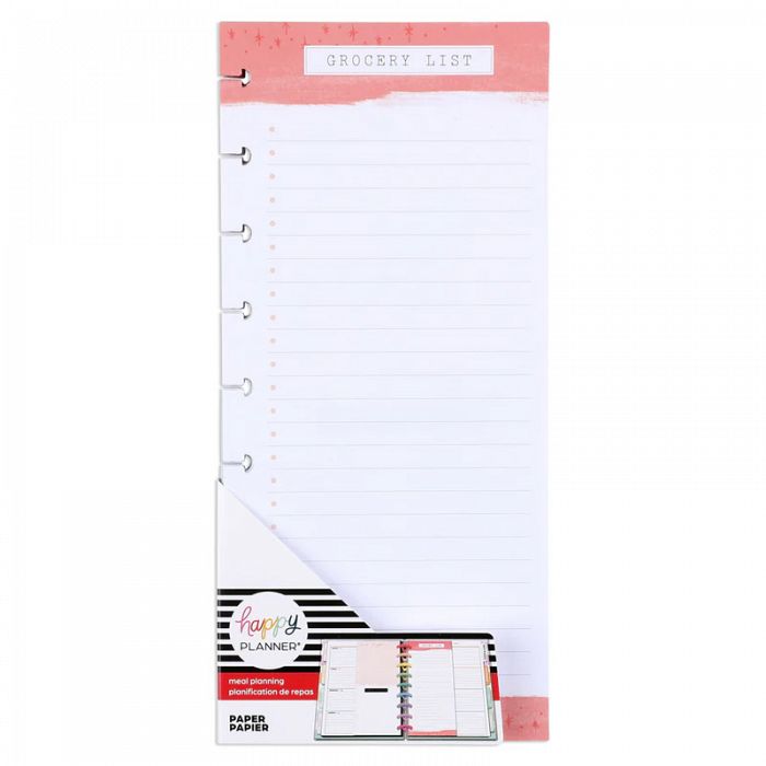 The Happy Planner  Classic Half Sheet Fill Recipe Grocery List