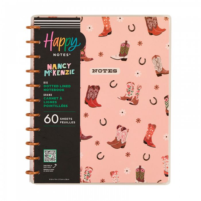 The Happy Planner Western Bloom Big Disc Bound Dotted Lined Big Notebook