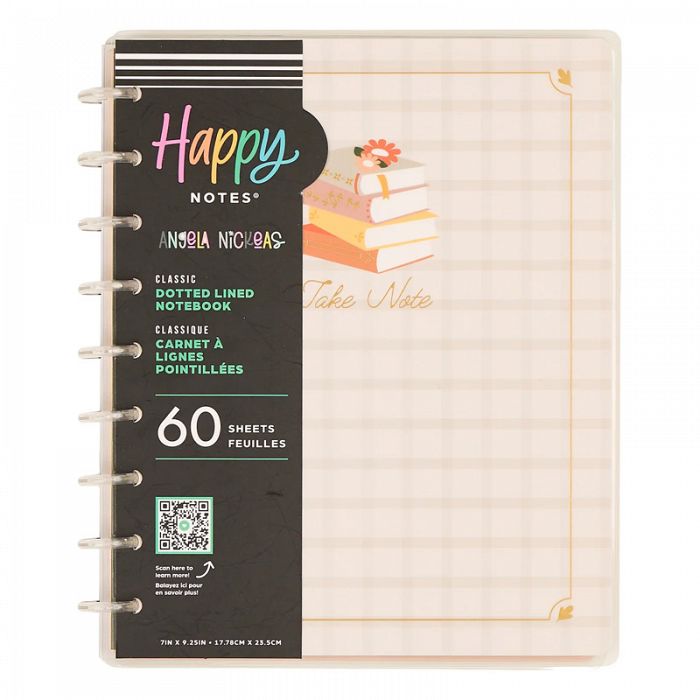 The Happy Planner Reading Hour Classic Disc Bound Dotted Lined Classic Notebook