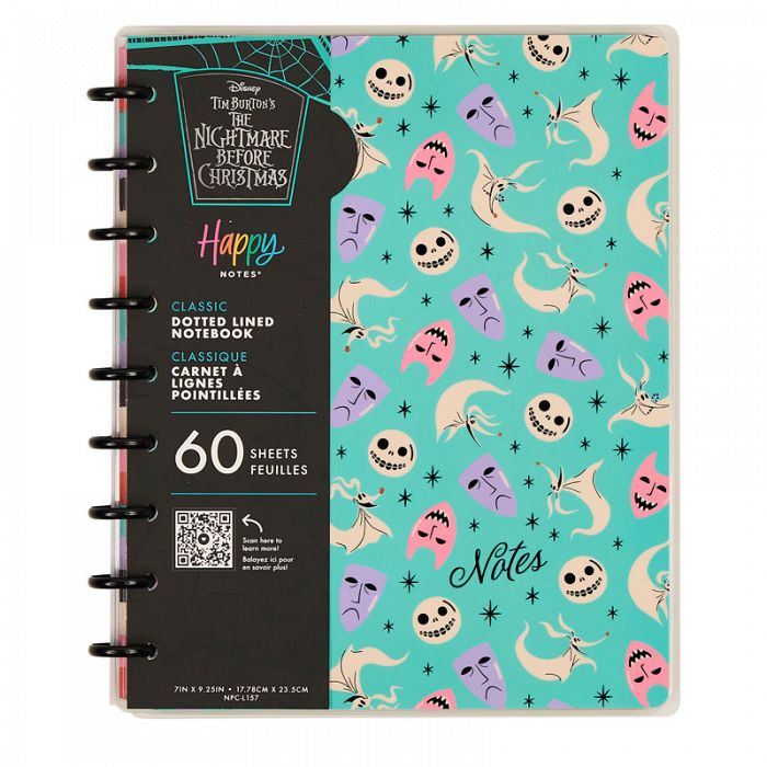 The Happy Planner Disney Tim Burton's The Nightmare Before Christmas Charm Classic Disc Bound Notebook