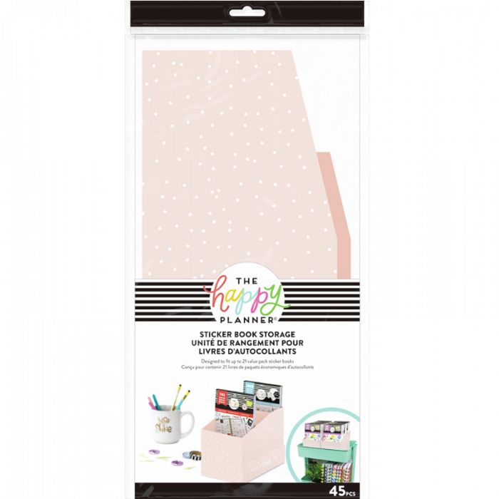 THP Pink Polka Dot Sticker Pad Storage