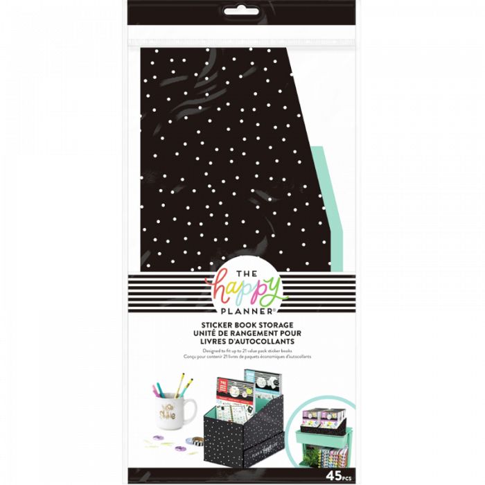 THP Black & White Polka Dot Sticker Pad Storage