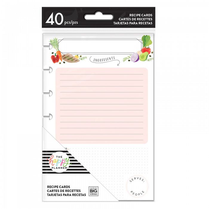 The Happy Planner Recipe Card 40 Sheets