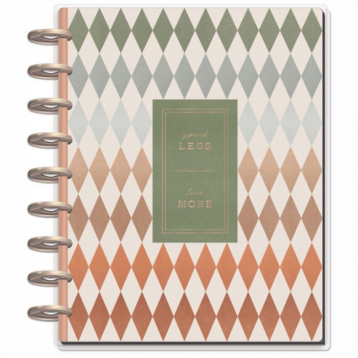 The Happy Planner Sage and Terracotta 12 Month Undated Budget Planner Classic Size Budget Layout