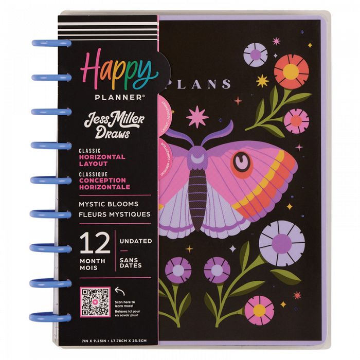 The Happy Planner Mystic Blooms Classic 12Month Disc Bound Undated Planner